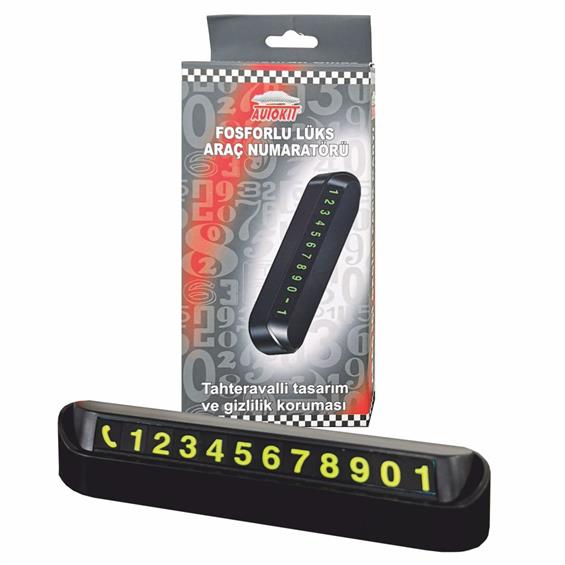Autokit Fosforlu Lüks Araç Numaratörü