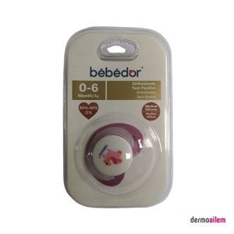 Bebedor Silikon Damaklı Emzik 0-6 Ay Bordo