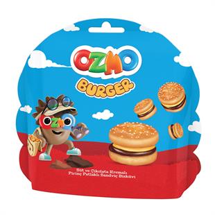 Ozmo Burger 36g Süt ve Çikolata Kremalı Sandviç Bisküvi