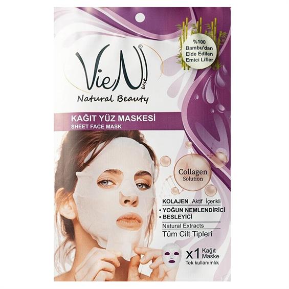 Vien Kagıt Yüz Maskesi Collagen + Yoğun Nemlendirici + Besleyici