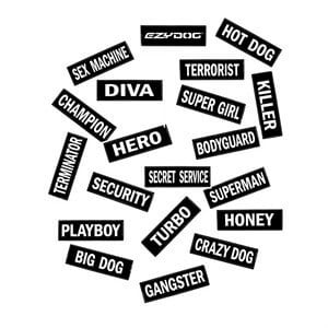 EzyDog Patch Göğüs Tasması Yan Etiketleri GANGSTER