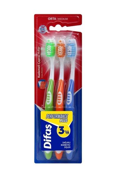 Difaş Performance Plus Diş Fırçası 3’ Lü Ekonomik (Orta Sert)
