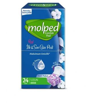 Molped Günlük Ped İlk & Son Gün Pedi 24 Adet Uzun