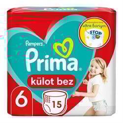 Prima Külot Bebek Bezi Ekstra Large Tekli Paket 6 Beden 15 Li