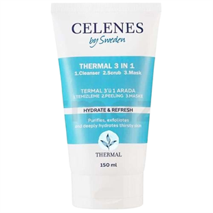 Celenes By Sweden Celenes Thermal 3 in1 Peeling Maske Temizleyici 150 ml - Tüm Ciltler