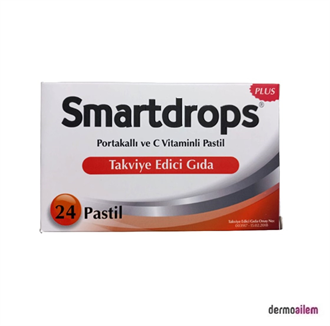 Smartdrops Portakallı ve C Vitaminli Pastil