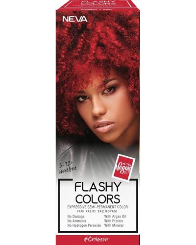 Neva Flashy Colors Yarı Kalıcı Saç Boyası Crimson / Kızıl 100 ml