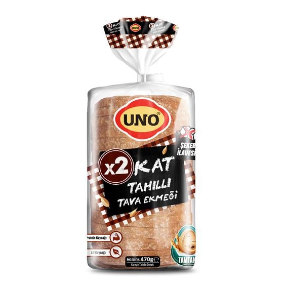 Uno İki Kat Tahıllı Tava Ekmeği 470 gr