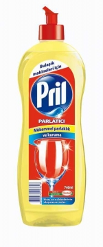 Pril Parlatıcı 3' lü Parlaklık Etkisi Limon & Misket Limonu 740 ml
