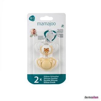 Mamajoo Ekru Kaplan Silikon Ortodontik 0 Ay+ 2'li Emzik