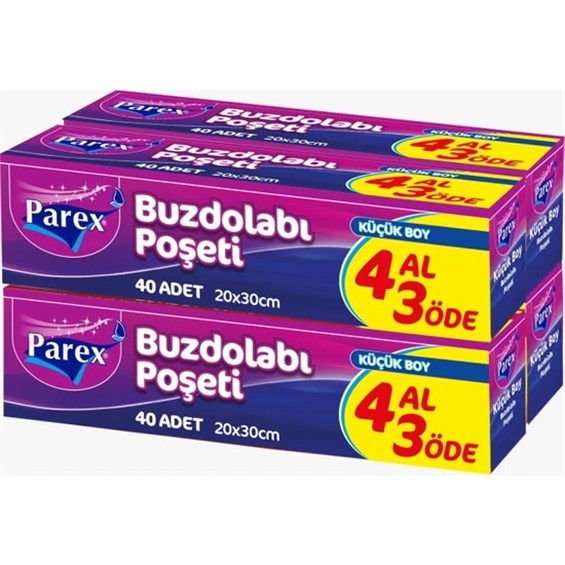 Parex Küçük Buzdolabı Poşeti 4 Al 3 öde