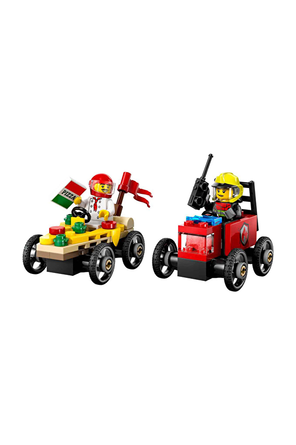 LEGO City Pizza Arabası İtfaiye Kamyonuna Karşı Yarış Arabası Paketi 60458