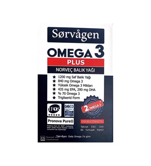 Sorvagen Omega 3 Plus Norveç Balık Yağı 60 Kapsül