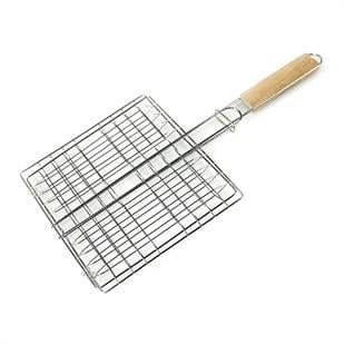 Ahşap Saplı Balık Izgara Teli Mangal