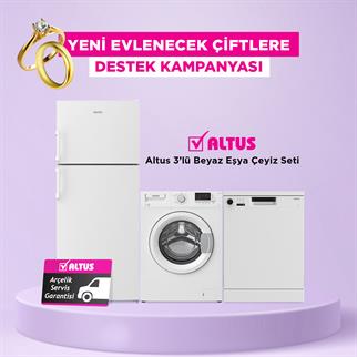Altus 3'lü Beyaz Eşya Çeyiz Seti