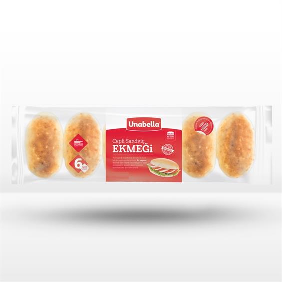 Unabella Mini Sade Cepli Sandviç Ekmeği 4'lü 240Gr
