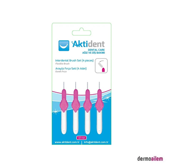 Aktident Arayüz 4'lü Pembe Fırça Seti 0.40 mm