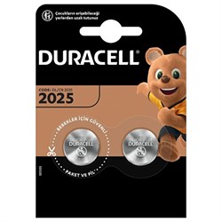 Duracell  DL/CR2025 Düğme Pil 3 Volt 2'li Paket