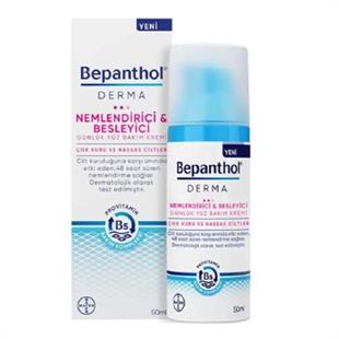 Bepanthol Derma Nemlendirici Besleyici Günlük Yüz Bakım Kremi Çok Kuru ve Hassas Ciltler 50 ml