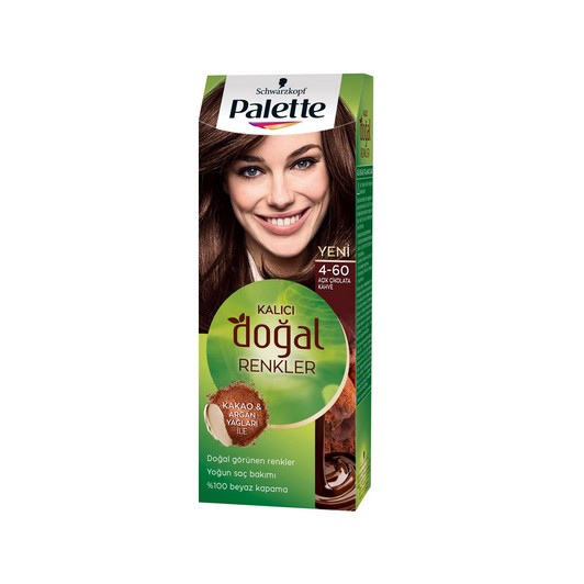 Palette Schwarzkopf Kalıcı Doğal Renkler 4-60 Açık Çikolata Kahve Saç Boyası