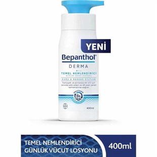 Bepanthol Derma Temel Nemlendirici Günlük Vücut Losyonu  Kuru ve Hassas Ciltler 400 ml