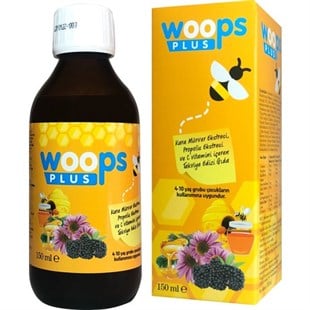 Woops Plus Kara Mürver Propolis C Vitamini Şurup 150 ml
