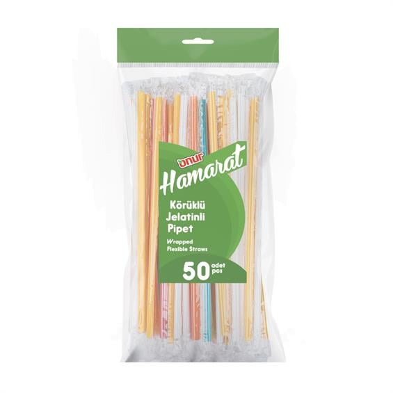 Onur Hamarat Pipet 50'li Jelatinli ve Körüklü