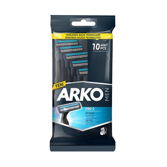 Arko Men Pro2 Çift Bıçaklı Traş Bıçağı 10 Adet