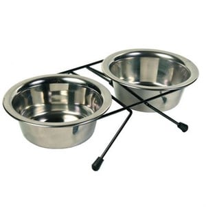 Trixie Paslanmaz Çelik İkili Mama Kabı 2x 450 Ml