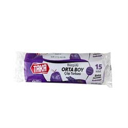 Taka Büzgülü Çöp Torbası Orta Boy Lavantalı 55*60 15 li