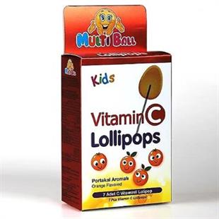 Multiball Kids Vitamin C Lollipops 7'li