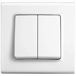 Vİko Komütatör Beyaz L/R (Çerçevesiz)