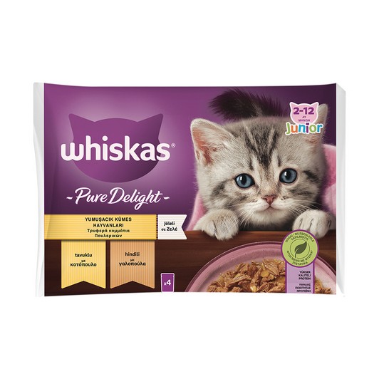 Whiskas Yavru Güveç Klasik Poşet Mama 4'lü 340 gr