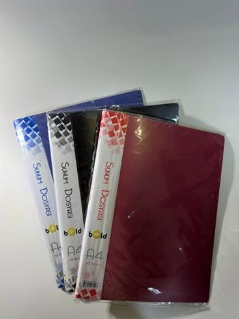 Bold A4 Sunum Dosyası EK-SD10 Kırmızı