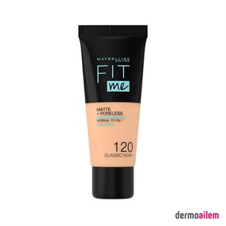 Maybelline Fit Me Matte + Poreless Fondöten 120 Classıc Ivory 30 ml