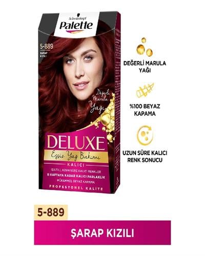 PALETTE DELUXE Saç Boyası Şarap Kızılı 5-889