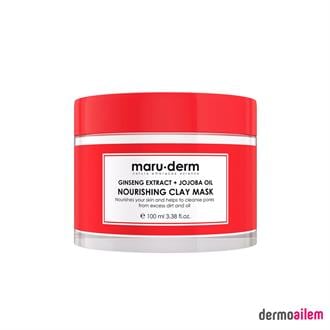 Maruderm Kil Maskesi | Ginseng Özü + Jojoba Yağı Besleyici Kil Maskesi 100 ML | Tüm Cilt Tipleri | Vegan