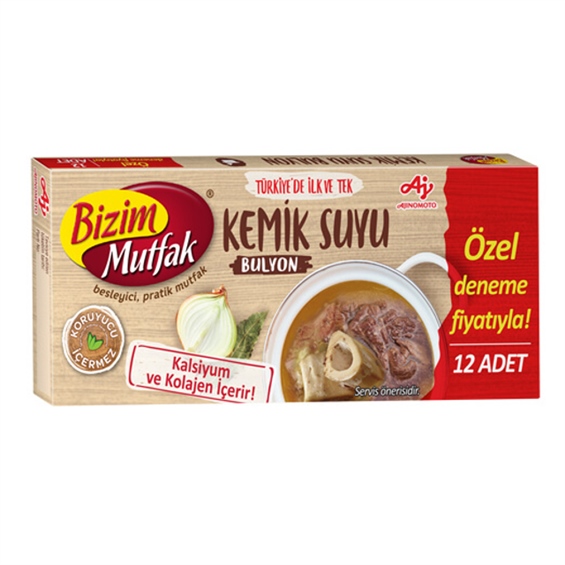 Bizim Bulyon Kemik Suyu 12'li 120 gr