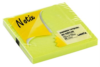 Notix Yapışkanlı Not Kağıdı 80 YP 75x75 Fosforlu Yeşil N-NY-7575