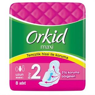 Orkid Maxi Hijyenik Ped Uzun 8'li
