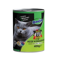 Bonisa Parça Kuzu Etli Kedi Islak Konserve Mama 400 g