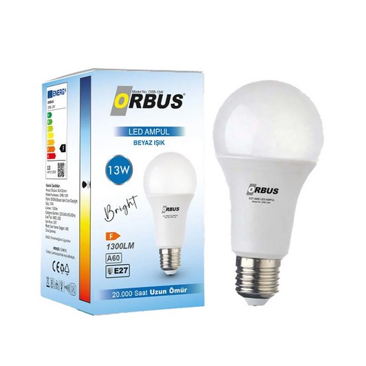 LED Ampul 13 watt E27 1300 Lm Beyaz Işık