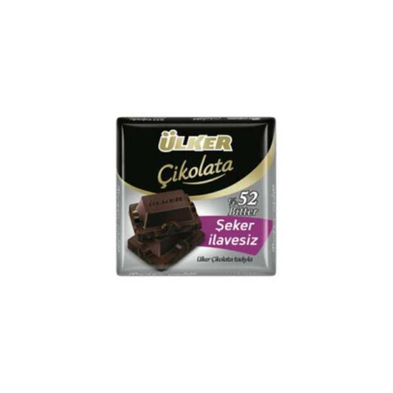 Ülker Şeker İlavesiz %52 Bitter Kare Çikolata 60 gr
