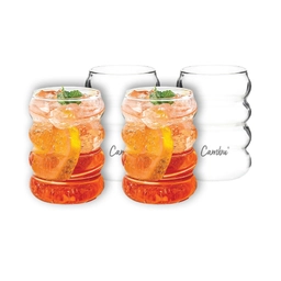 Borosilikat Bombeli Meşrubat Bardağı 4'lü