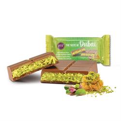 Elit Dubai Çikolatası Antep Fıstıklı Kadayıf Dolgulu Sütlü Çikolata 90 Gr