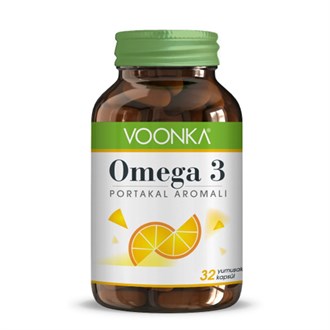 Voonka Omega 3 Portakal Aromalı 1000 mg 32 Kapsül Balık Yağı
