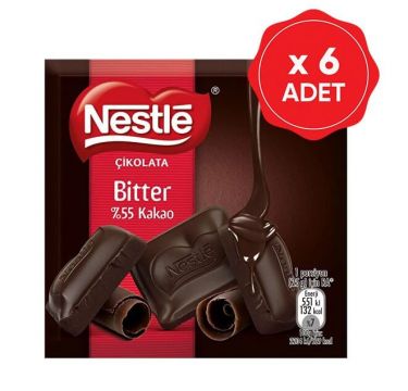 Nestle Classic Bitter Kare 60 Gr x 6 Adet