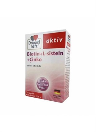 Doppelherz Biotin + L-Sistein + Çinko 30 Kapsül