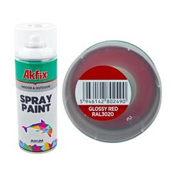 Ral3020 Akfix Sprey Boya 400Ml - Parlak Kırmızı