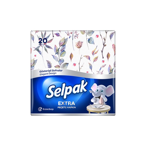 Selpak Ekstra Peçete Gösterişli Sofralar 20'li